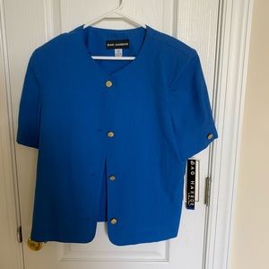 Sag Harbor women’s dress jacket with shoulder pads